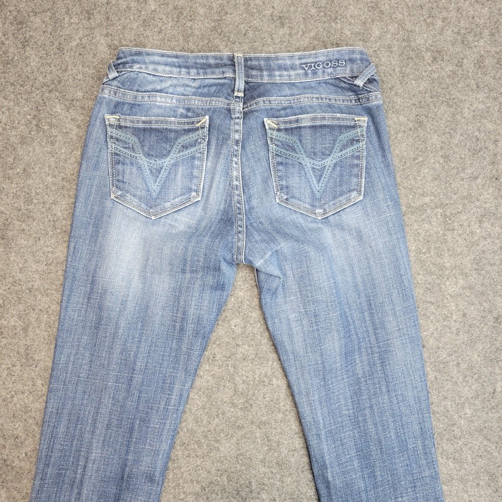 Vigoss Jeans Womens 25 Medium Wash Skinny Distressed Stretch Chelsea Y2K Denim - Picture 6 of 12